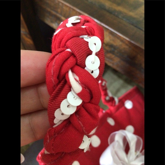 Winx Fabric Purse - Red with White polka dots - Picture 3 of 6